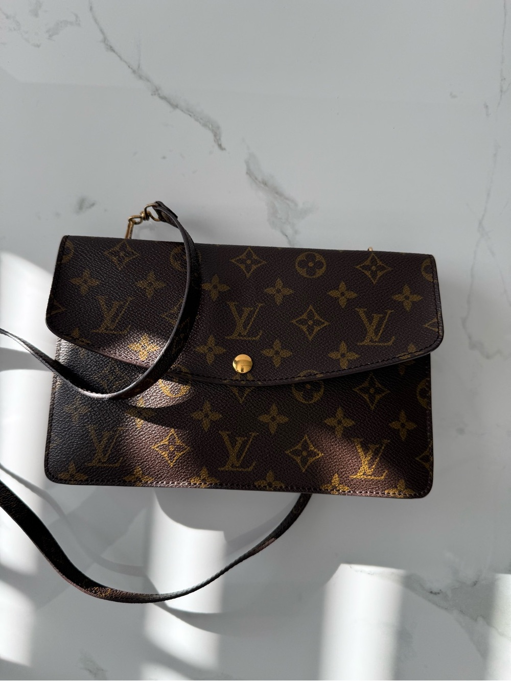 Louis Vuitton Monogram Double Pochette Rabat